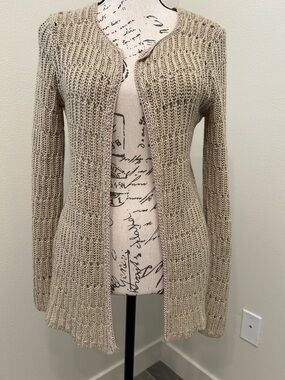 Chico’s Open-Front Loose Knit Cardigan